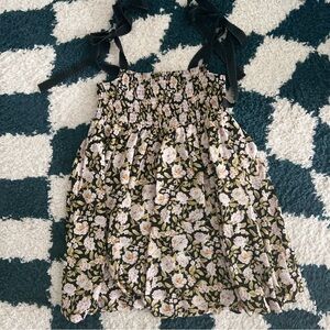 En Saison Floral Dress with Ribbon Ties, Size S